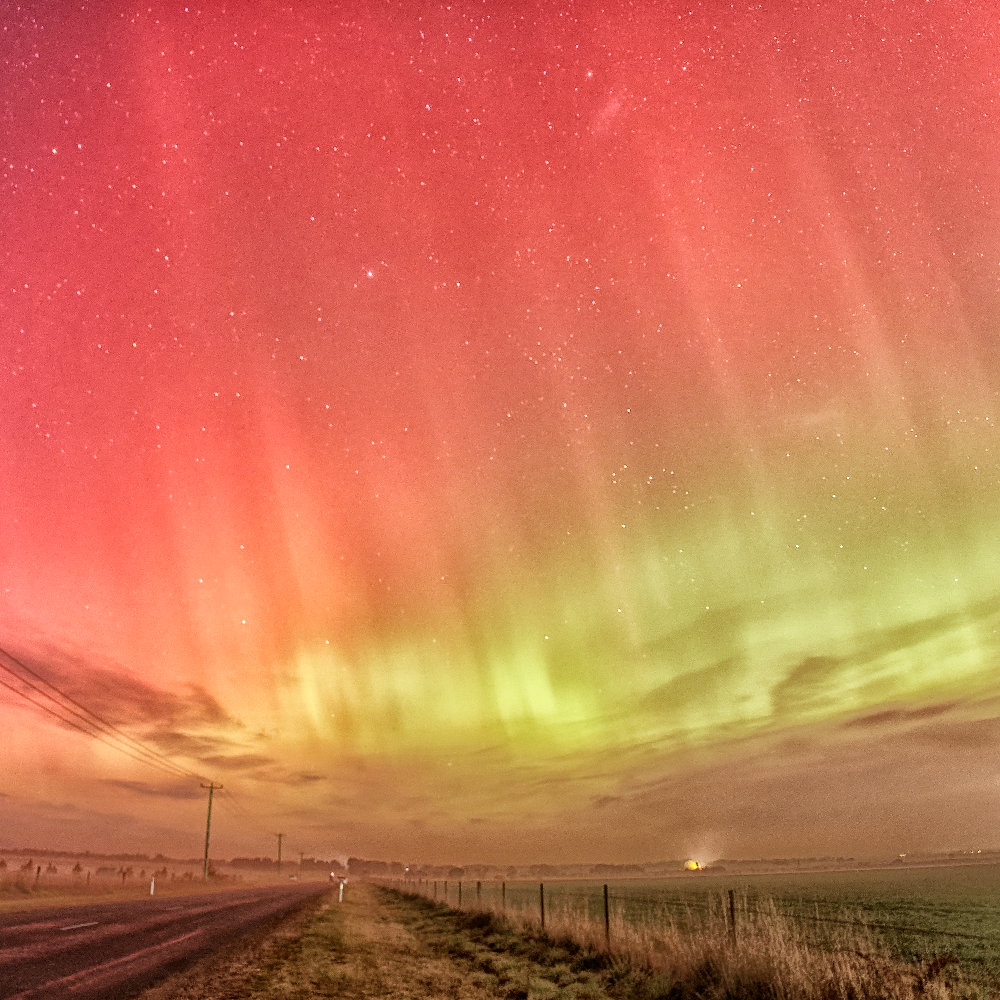 Aurora visible from Northern Tasmania